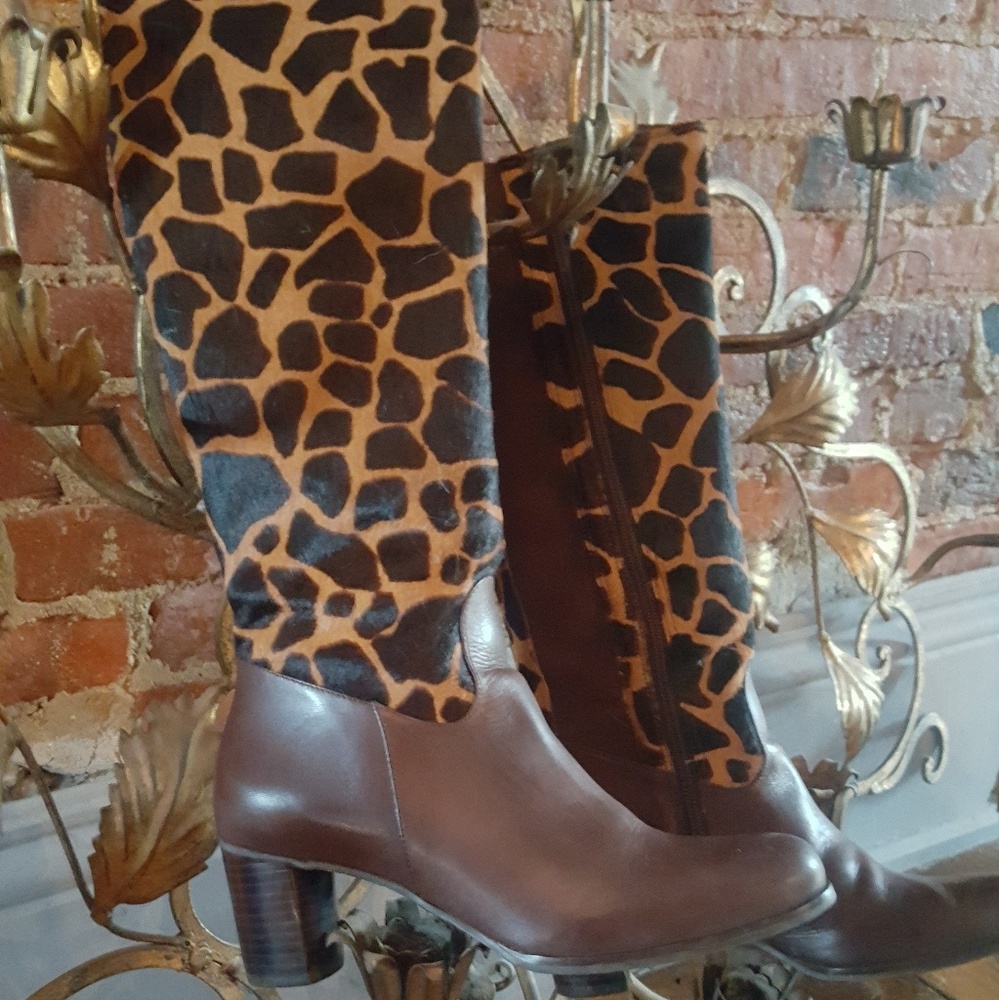 Animal print boots